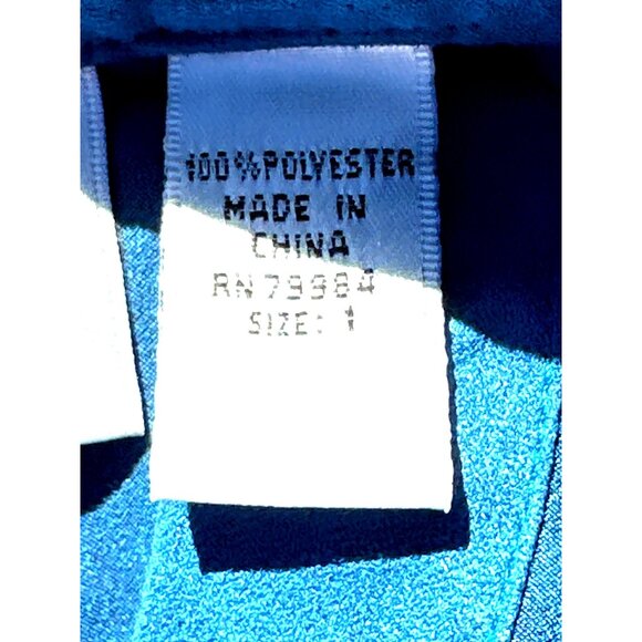 Chicos Design Vintage Aqua Blue Button Up Tunic Shirt Long Sleeve Faux Suede 1 - Picture 6 of 9